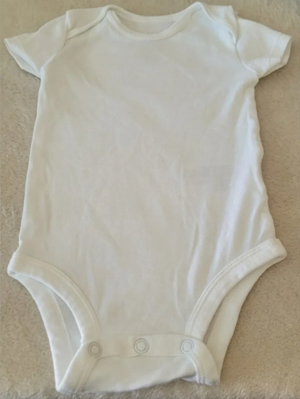 Carter's Unisex Baby 5-Pack Short-Sleeve Bodysuits EG7 White Size 3 Months